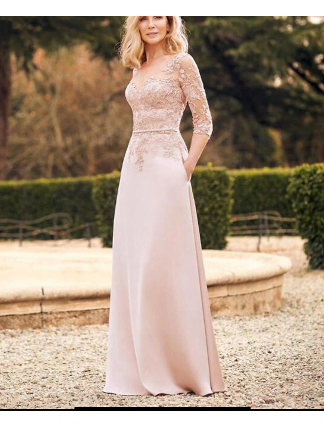 Wholesale Sheath / Column Mother of the Bride Dress Elegant Simple Jewel Neck Floor Length Italy Satin Long Sleeve No with Sash / Ribbon Appliques